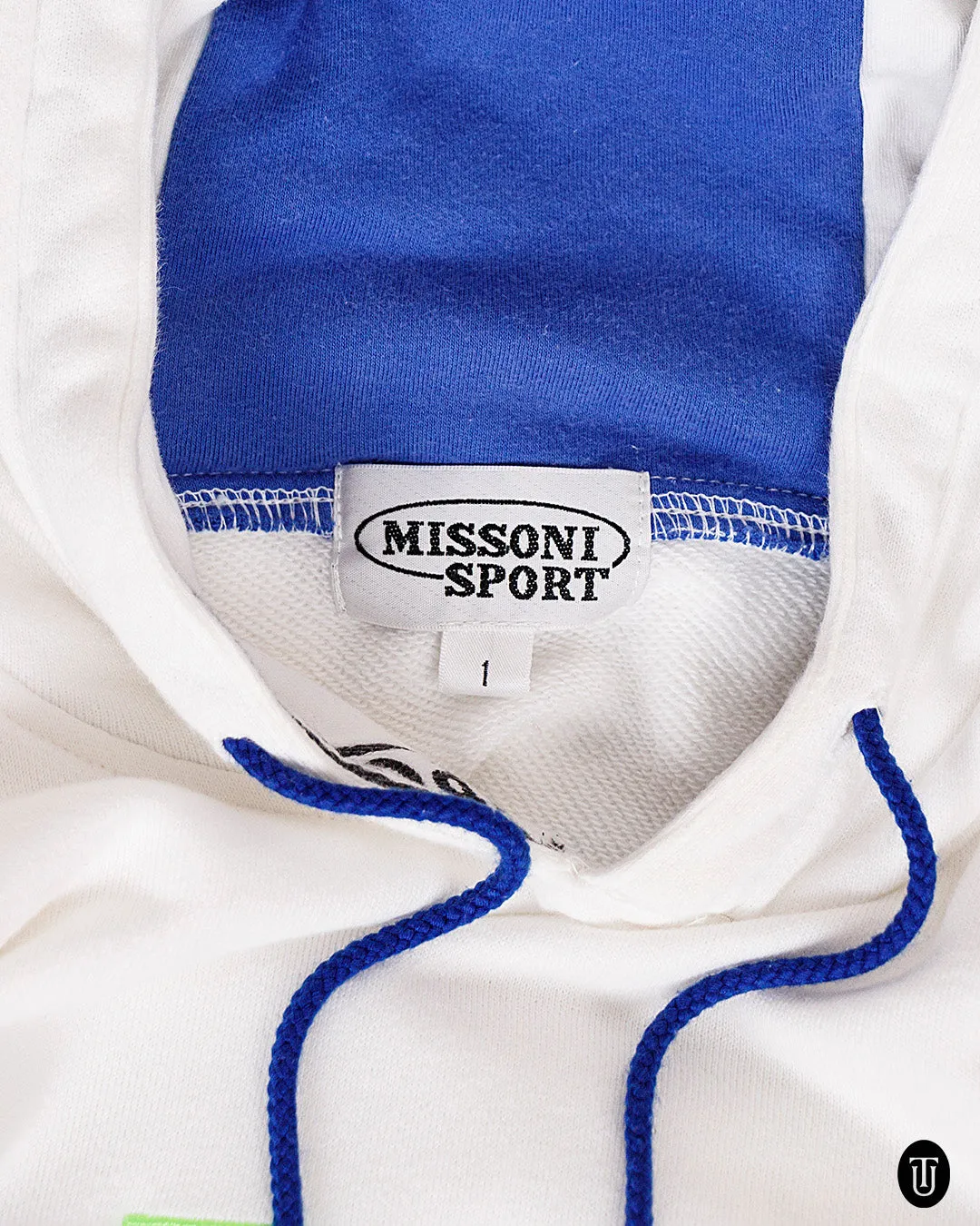 1990s Missoni Sport White Hoodie M