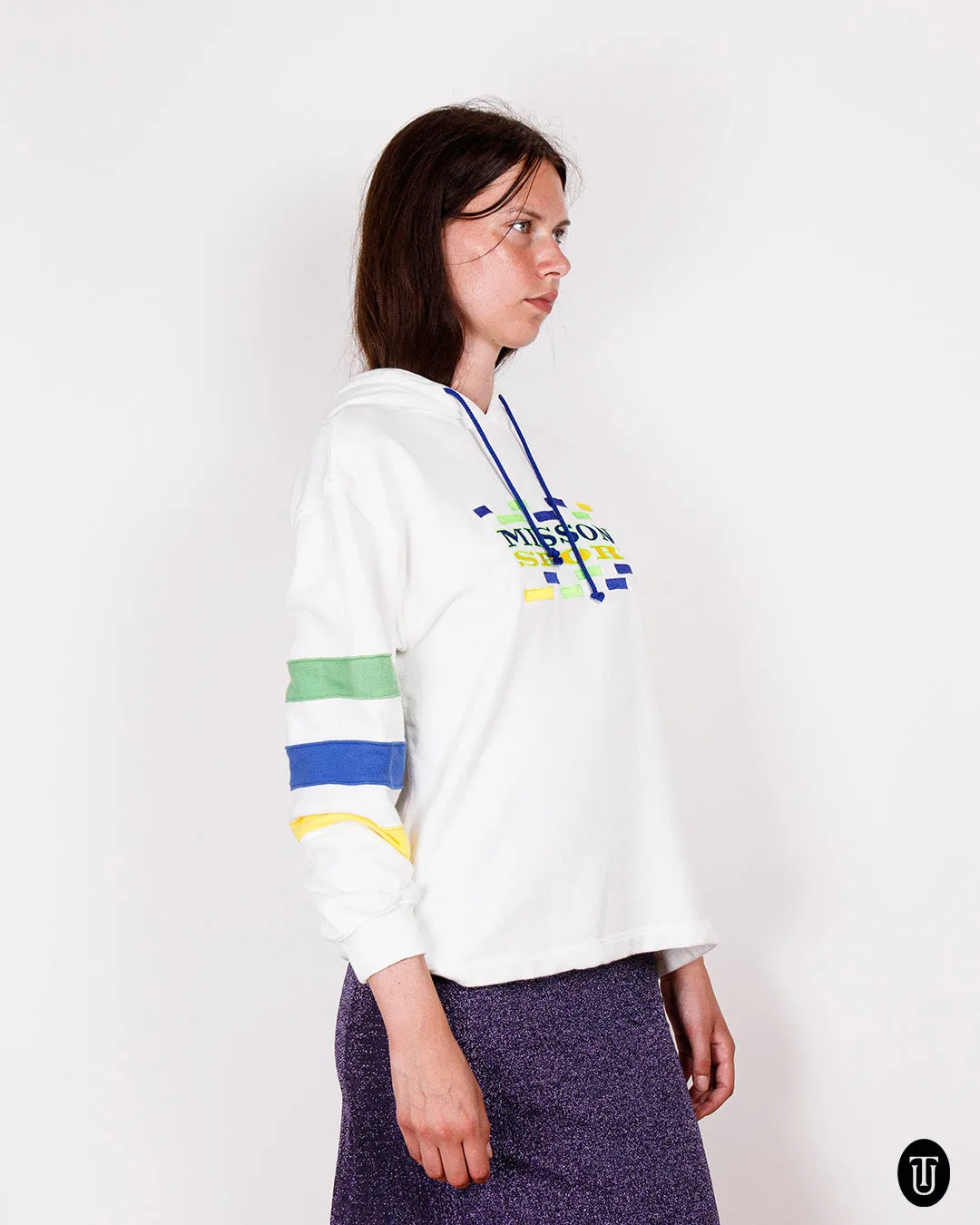 1990s Missoni Sport White Hoodie M