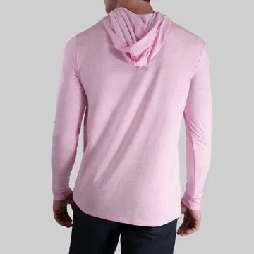 2UNDR Luxury LS Hooded Tee - HEATHERED LIGHT PINK