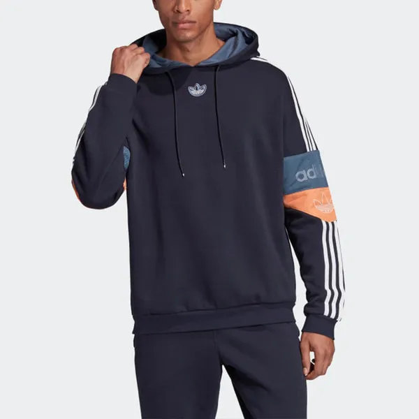 adidas originals Team Signature Trefoil 'Legend Ink/Easy Orange' sweatshirt, blue