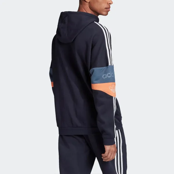 adidas originals Team Signature Trefoil 'Legend Ink/Easy Orange' sweatshirt, blue