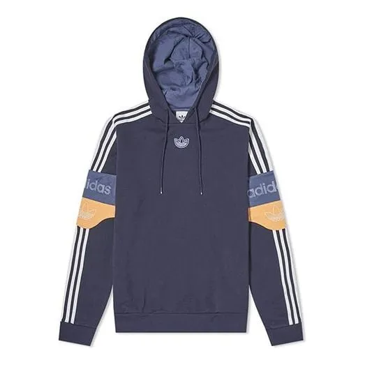 adidas originals Team Signature Trefoil 'Legend Ink/Easy Orange' sweatshirt, blue