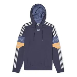 adidas originals Team Signature Trefoil 'Legend Ink/Easy Orange' sweatshirt, blue