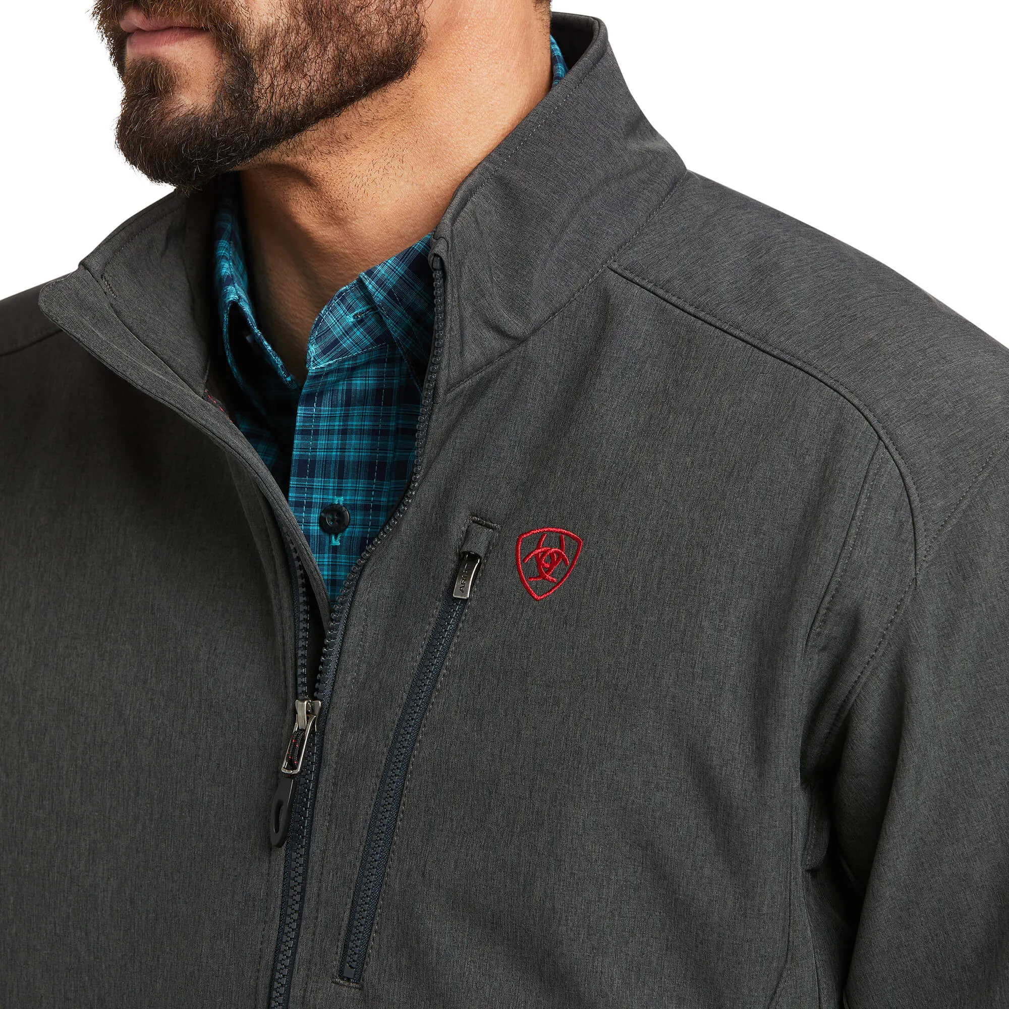 Ariat Men's Charcoal Americana Logo 2.0 Softshell Jacket