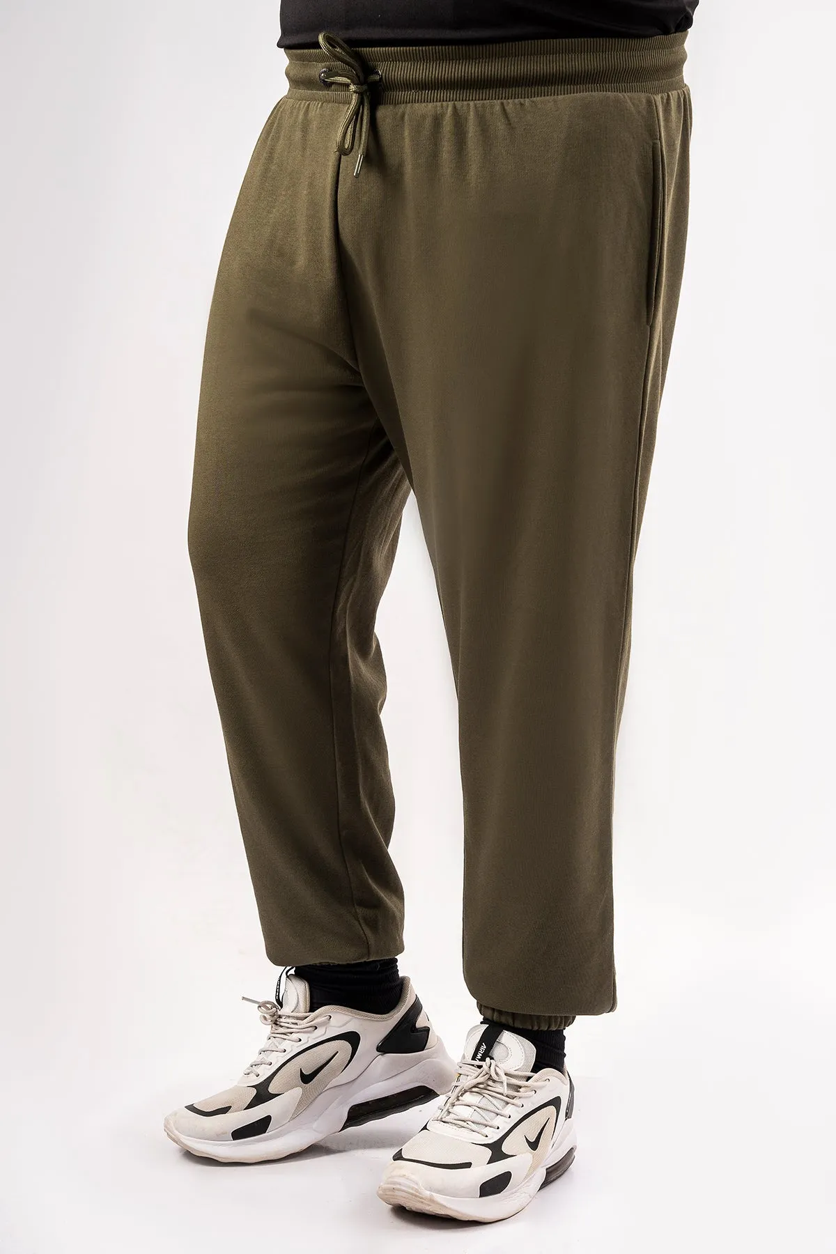 Army Green  Loose Fit Trousers (Plus Size) - S24 - MTR112P