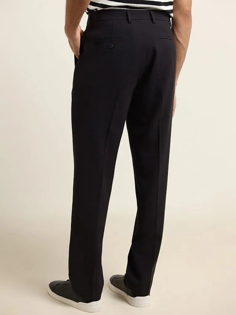 Ascot Navy Relaxed Fit Trousers