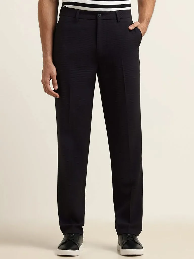 Ascot Navy Relaxed Fit Trousers