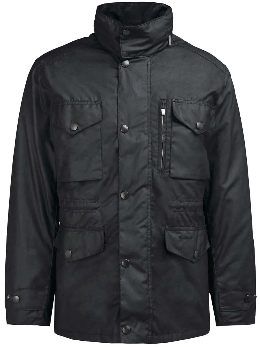 BARBOUR Sapper Wax Jacket - Mens - Black