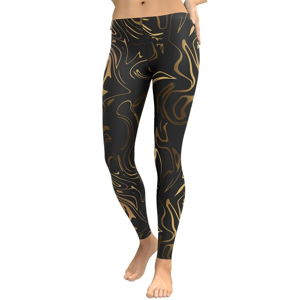 Black & Gold Leggings