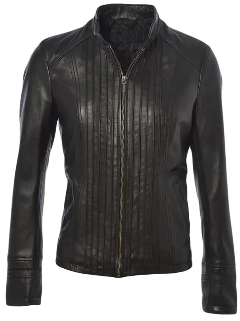 Black Vintage Leather Jacket