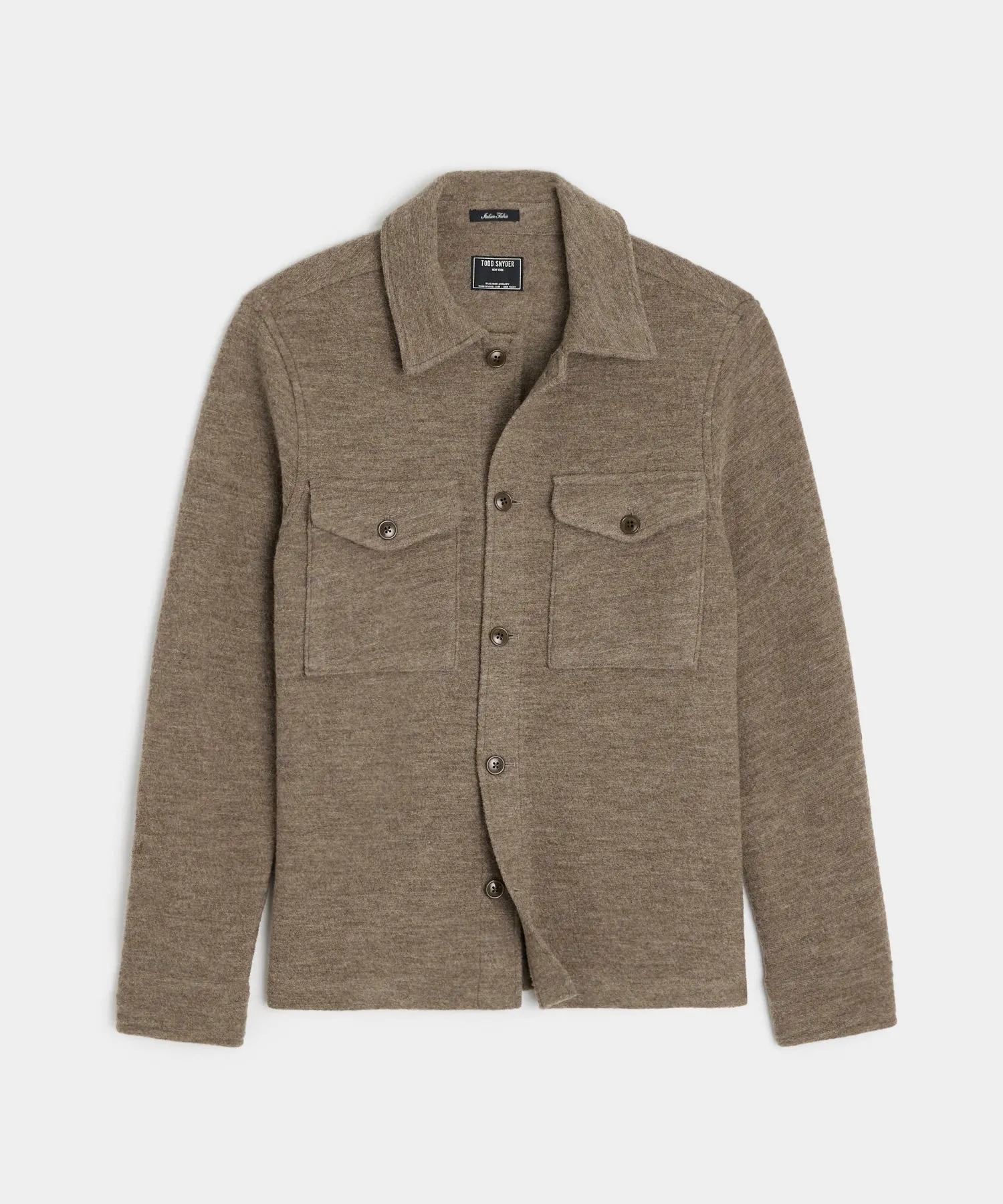 Boiled Wool CPO Shirt Jacket in Burlap