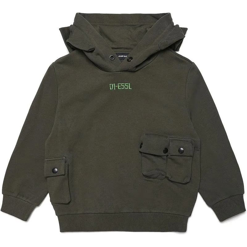 Boys Khaki Serpock Hoodie