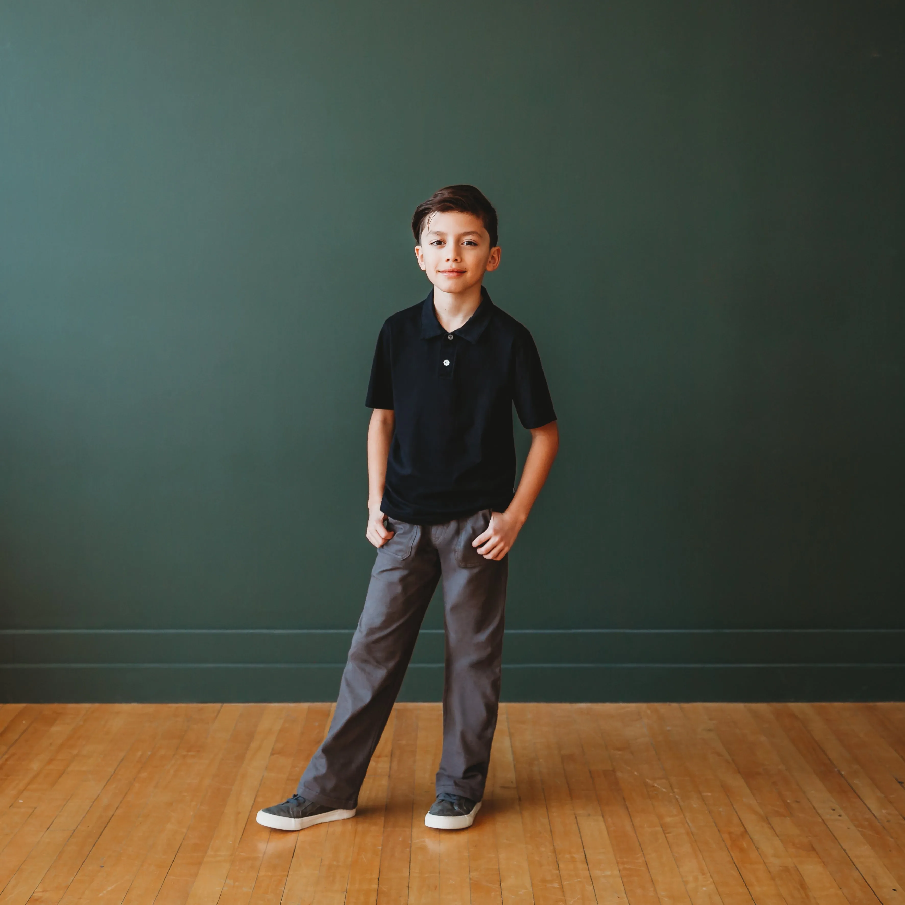 Boys Soft Cotton 3-Pocket Jersey Pants - UPF 50  | Road