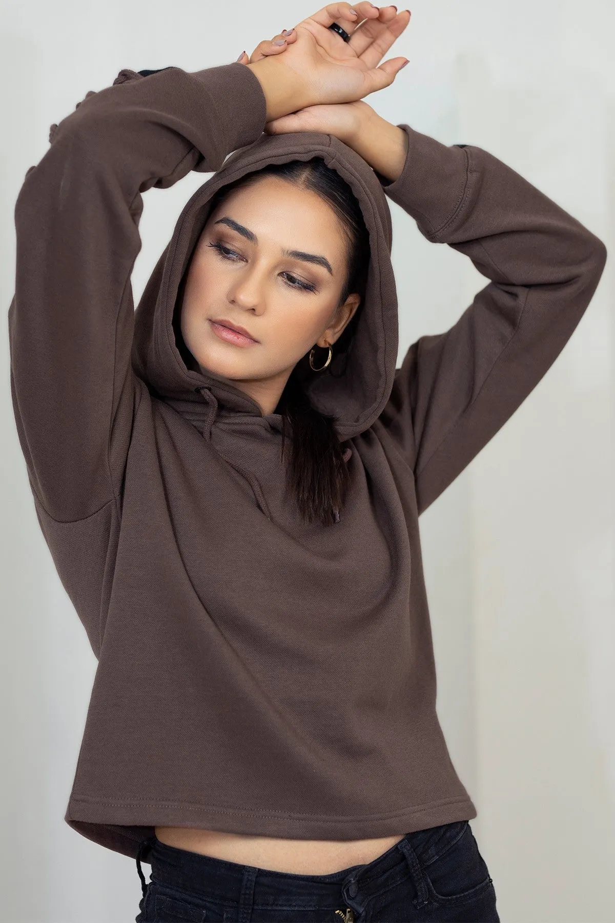 Brown Bishop Sleeve Hoodie - W21 - WH00002