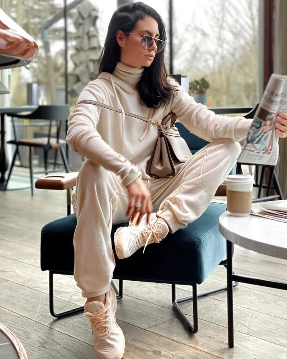 Cashmere Loungewear Sweatsuit Two Piece Set