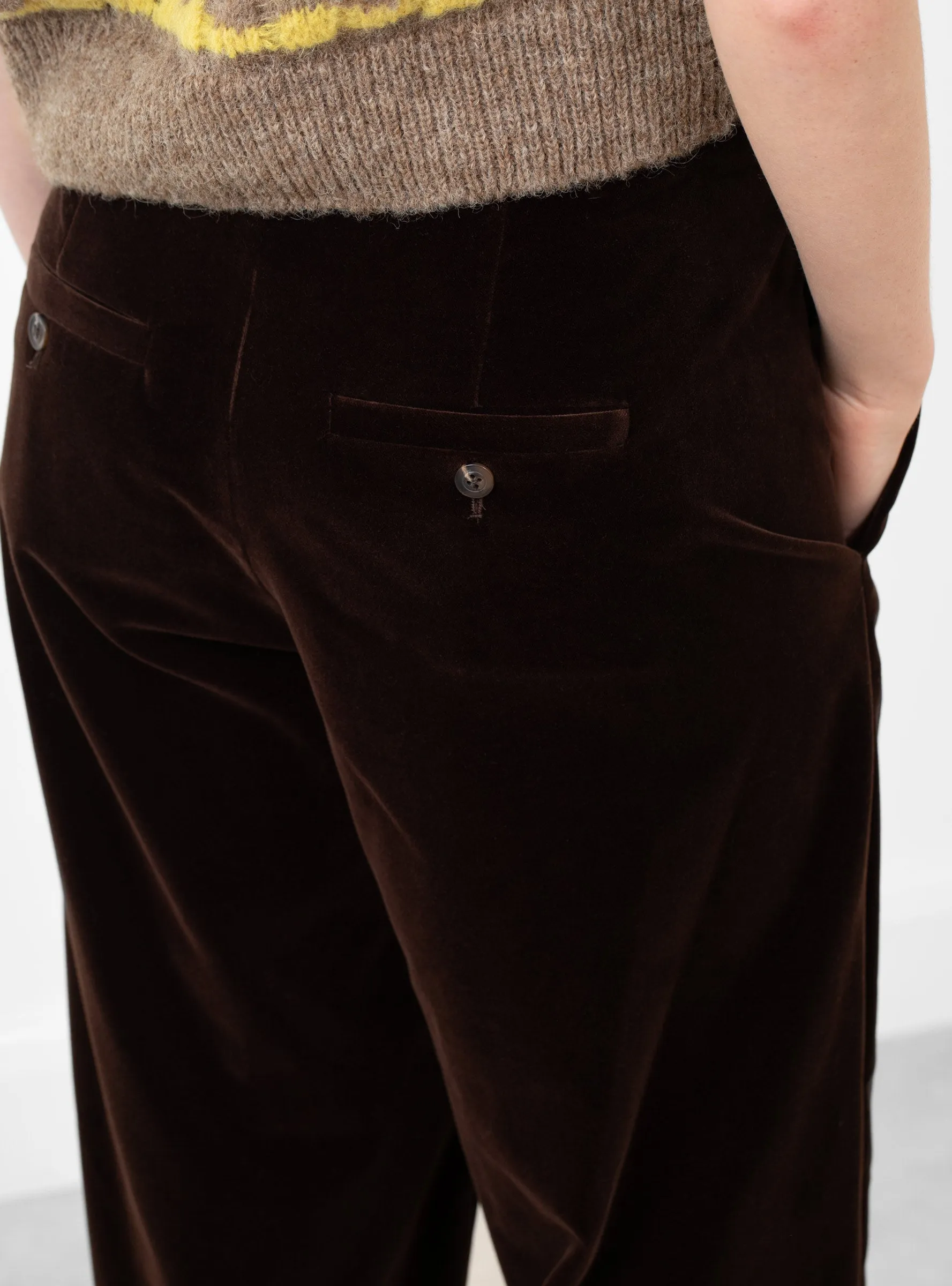 Celestin Trousers Marron Velvet