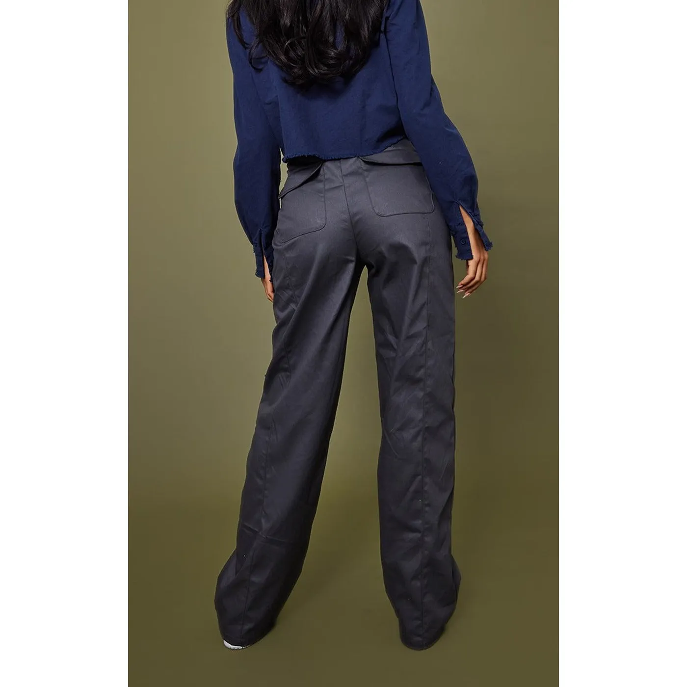 Charcoal Cargo Pocket Trousers