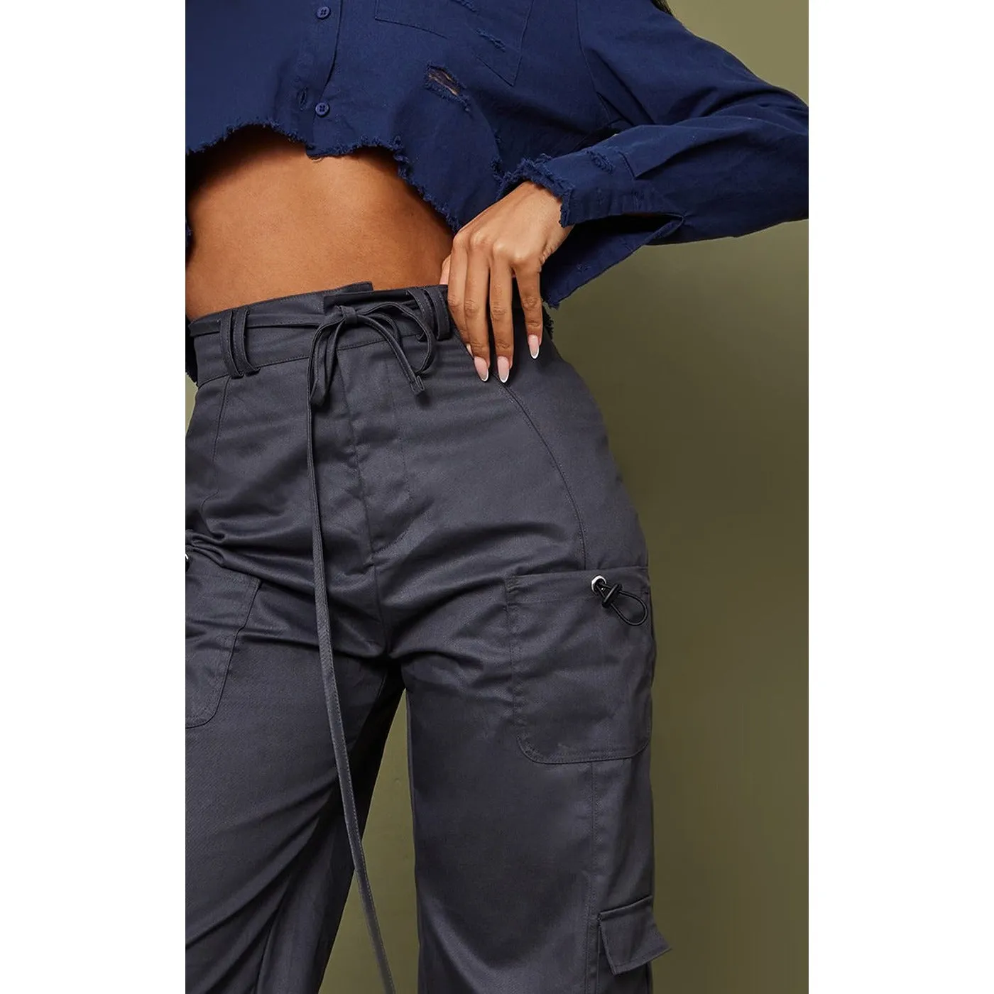 Charcoal Cargo Pocket Trousers