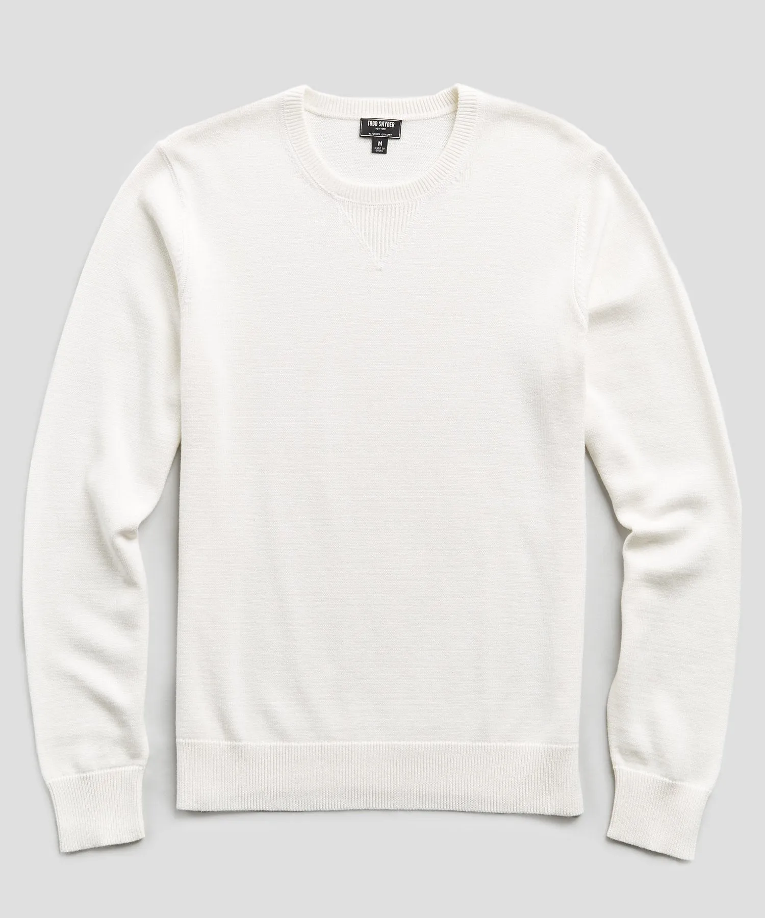 Cotton Cashmere Sweater in Ivory