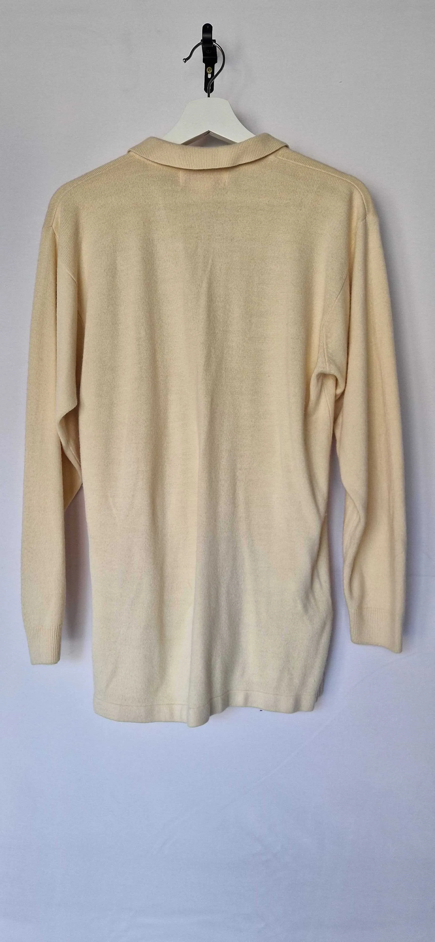 Cozy Pale Yellow Long Sleeve Button Up By Fairset