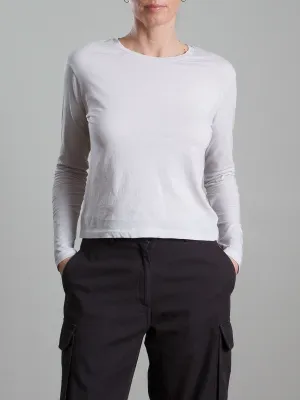 Drea Long-Sleeve Tee in Lightweight Jersey - Fog