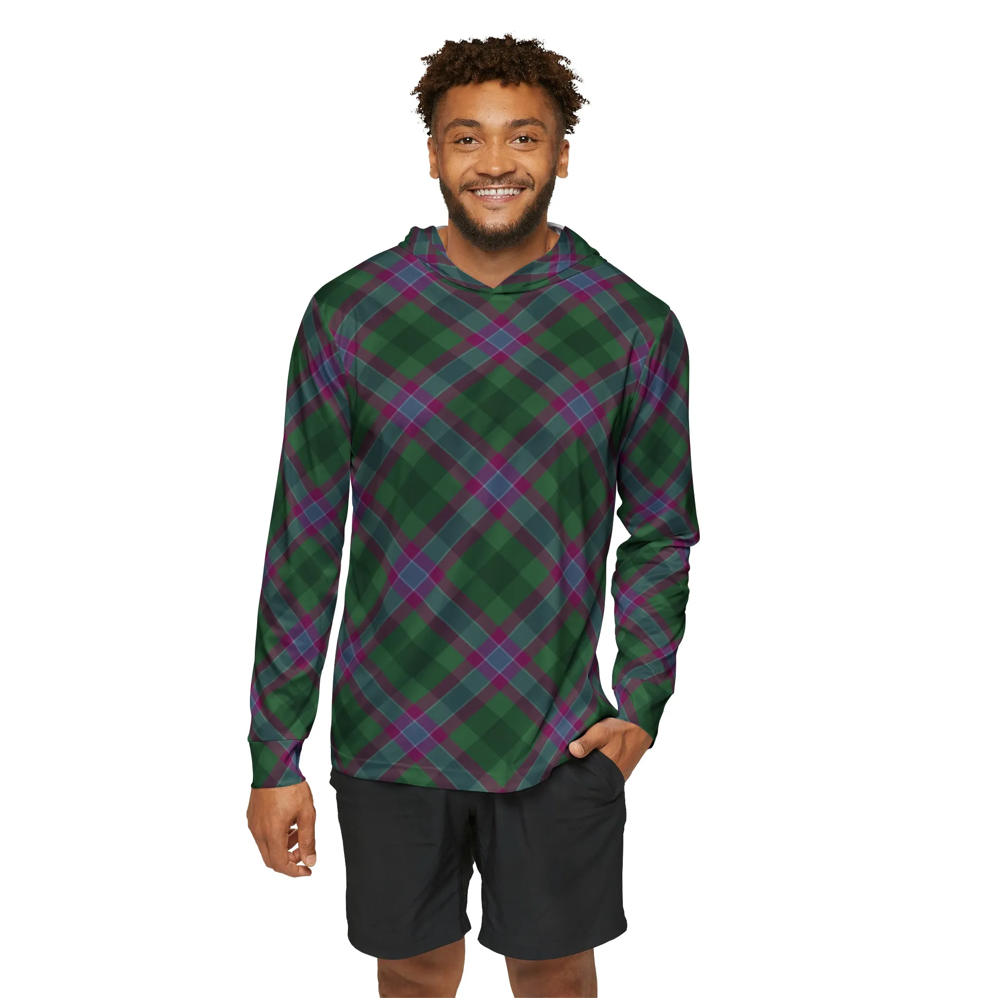 Dunans Rising Tartan Men's Sports Warmup Hoodie