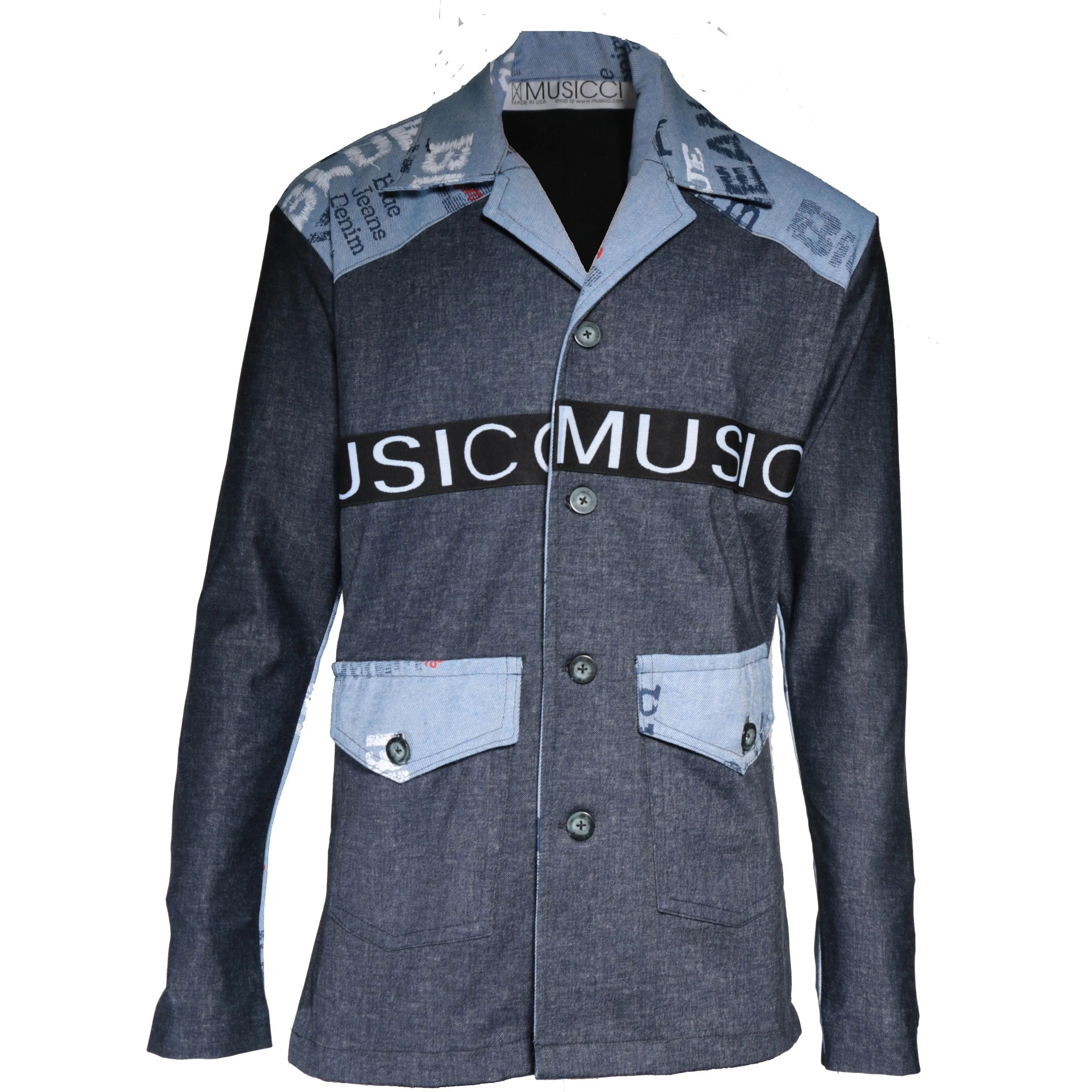 Duo tone Stretchy Denim sport Jacket