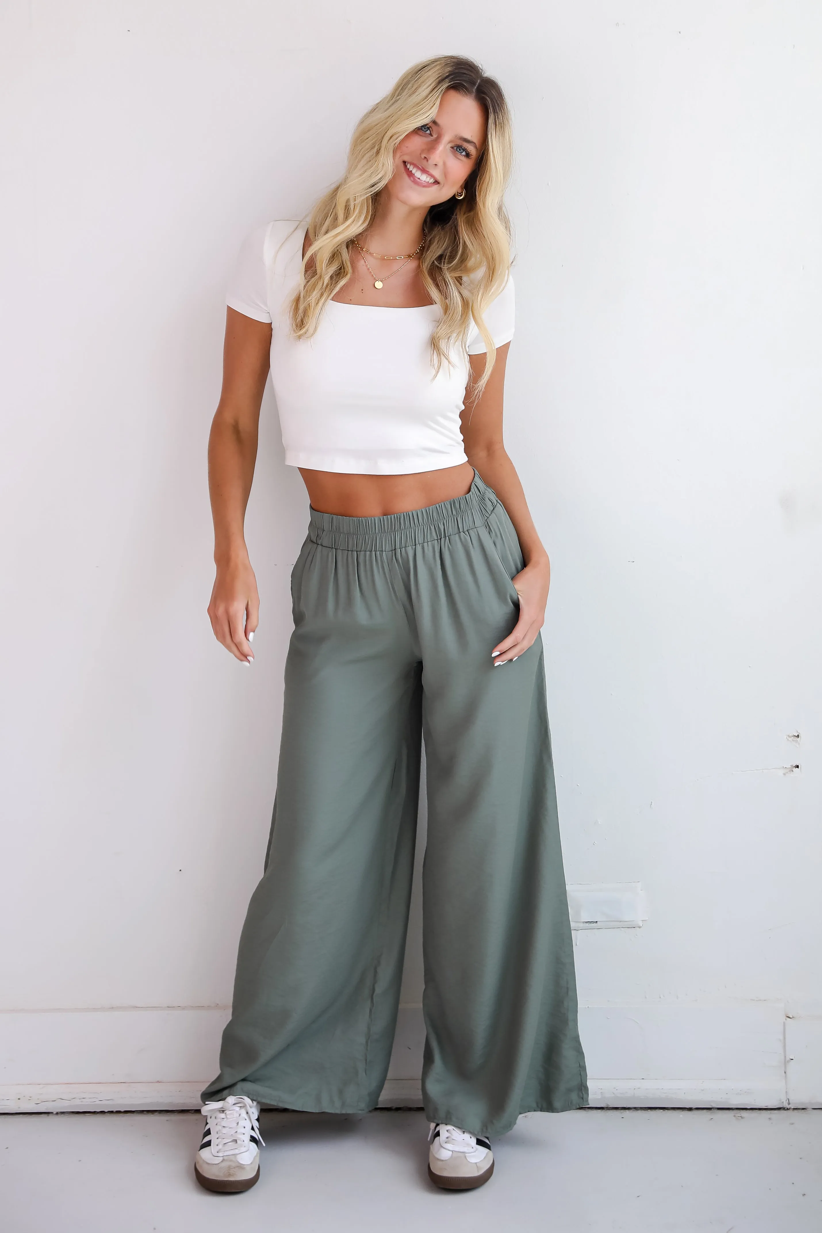 FINAL SALE - Positively Delightful Wide Leg Pants