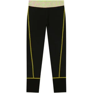 Girls Black Logo Sport Leggings