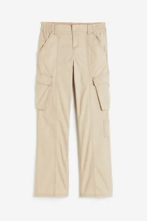 H&M canvas cargo pants, light beige