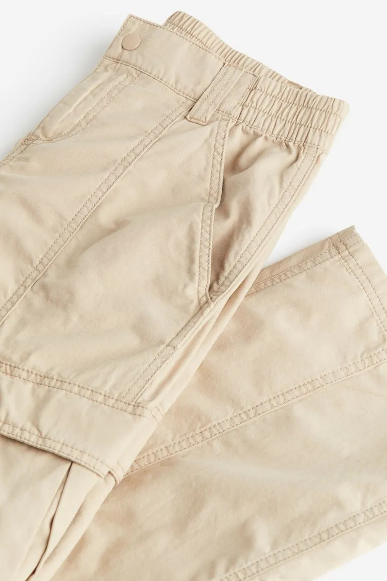 H&M canvas cargo pants, light beige