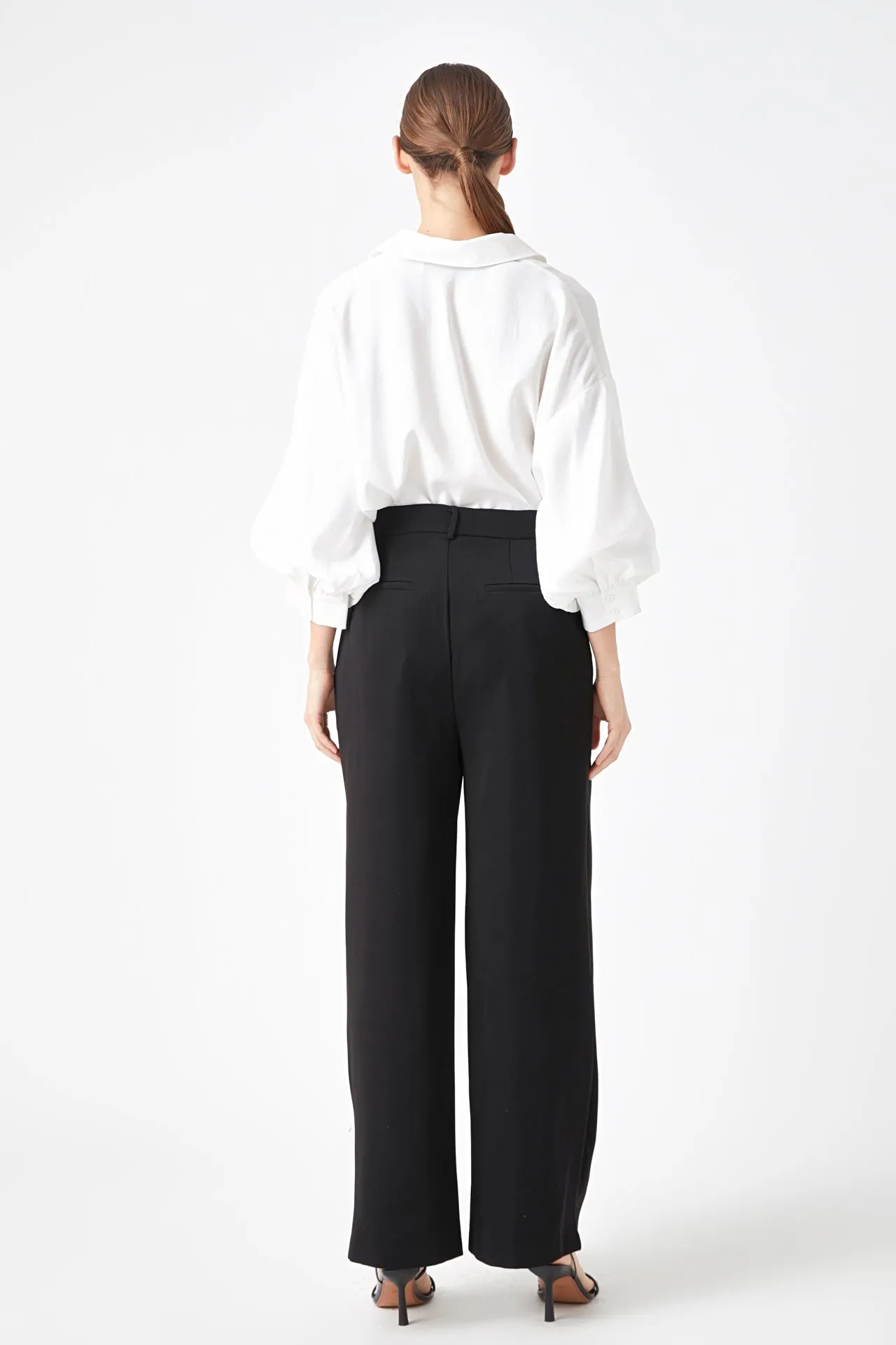 High-Waisted Suit Trousers