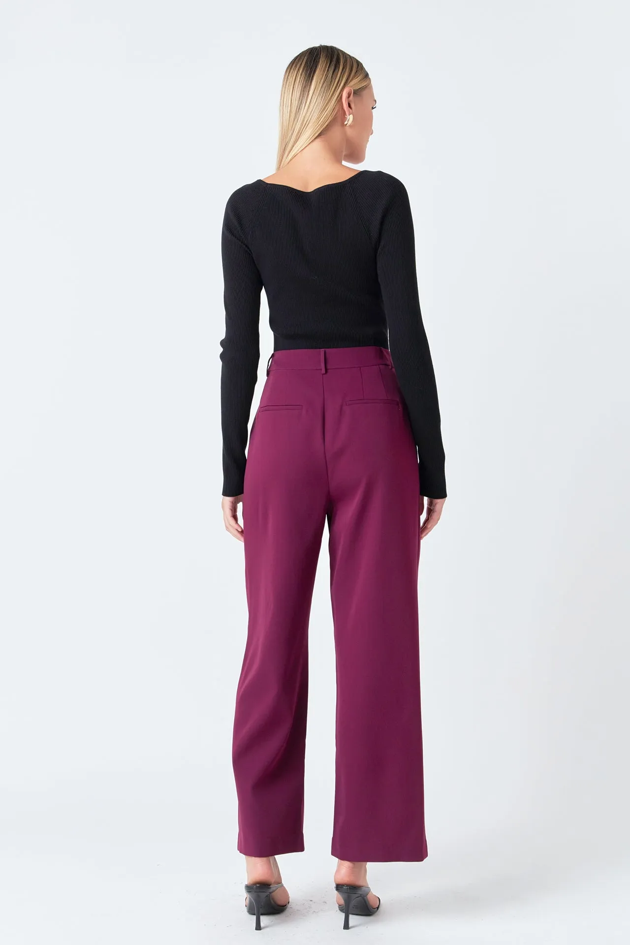 High-Waisted Suit Trousers