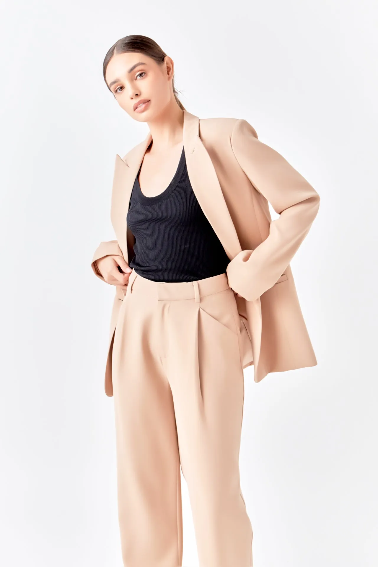 High-Waisted Suit Trousers