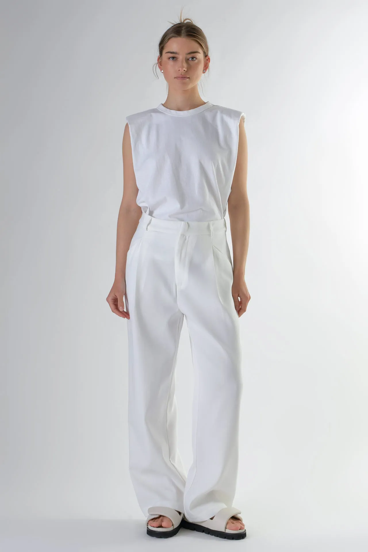 High-Waisted Suit Trousers