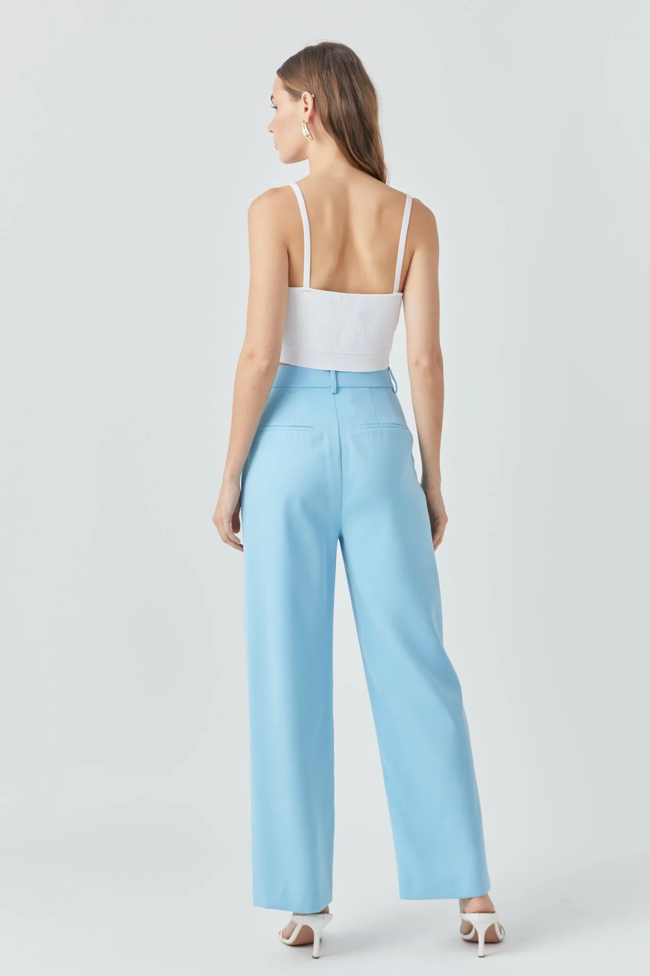 High-Waisted Suit Trousers