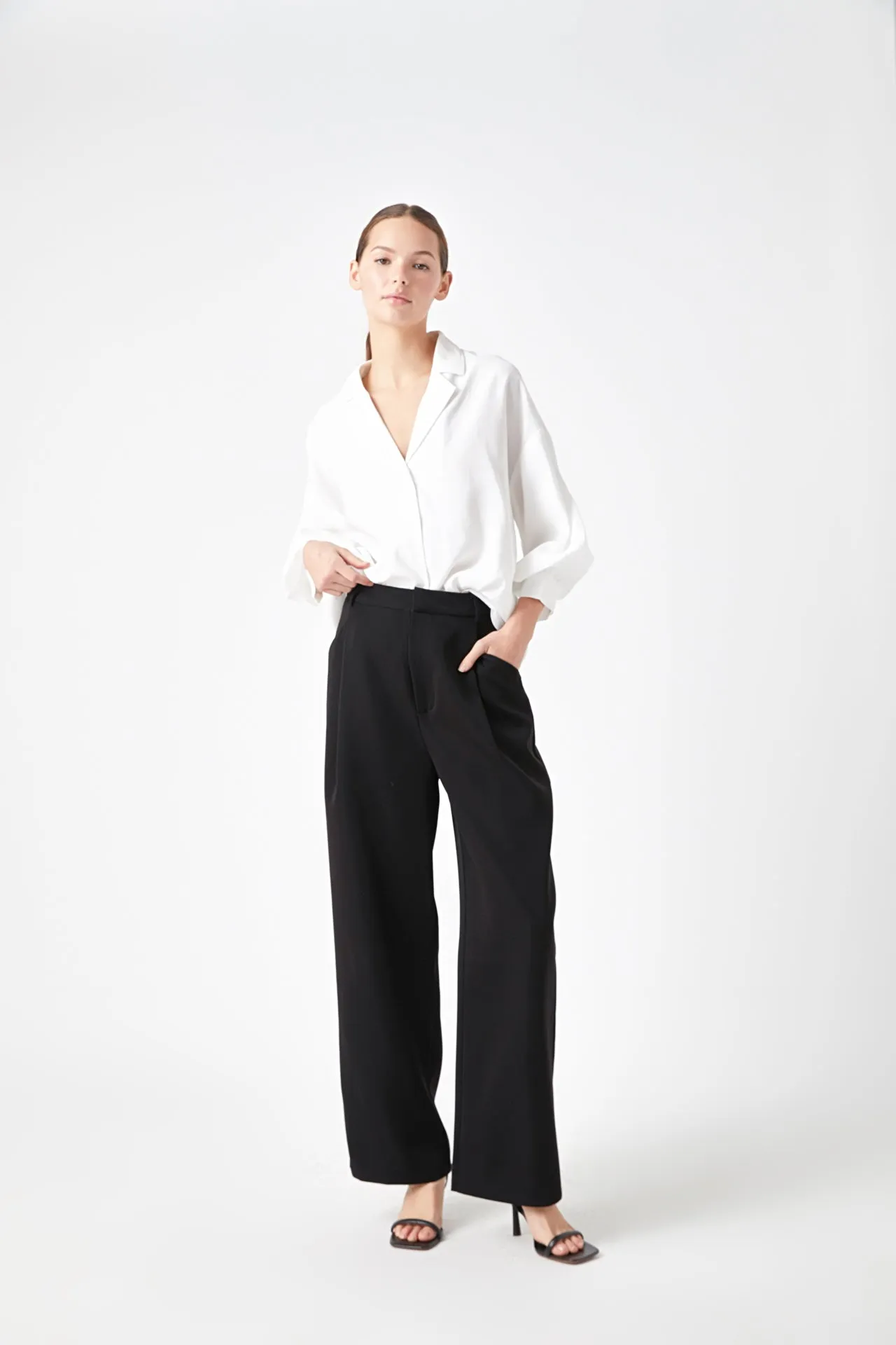 High-Waisted Suit Trousers