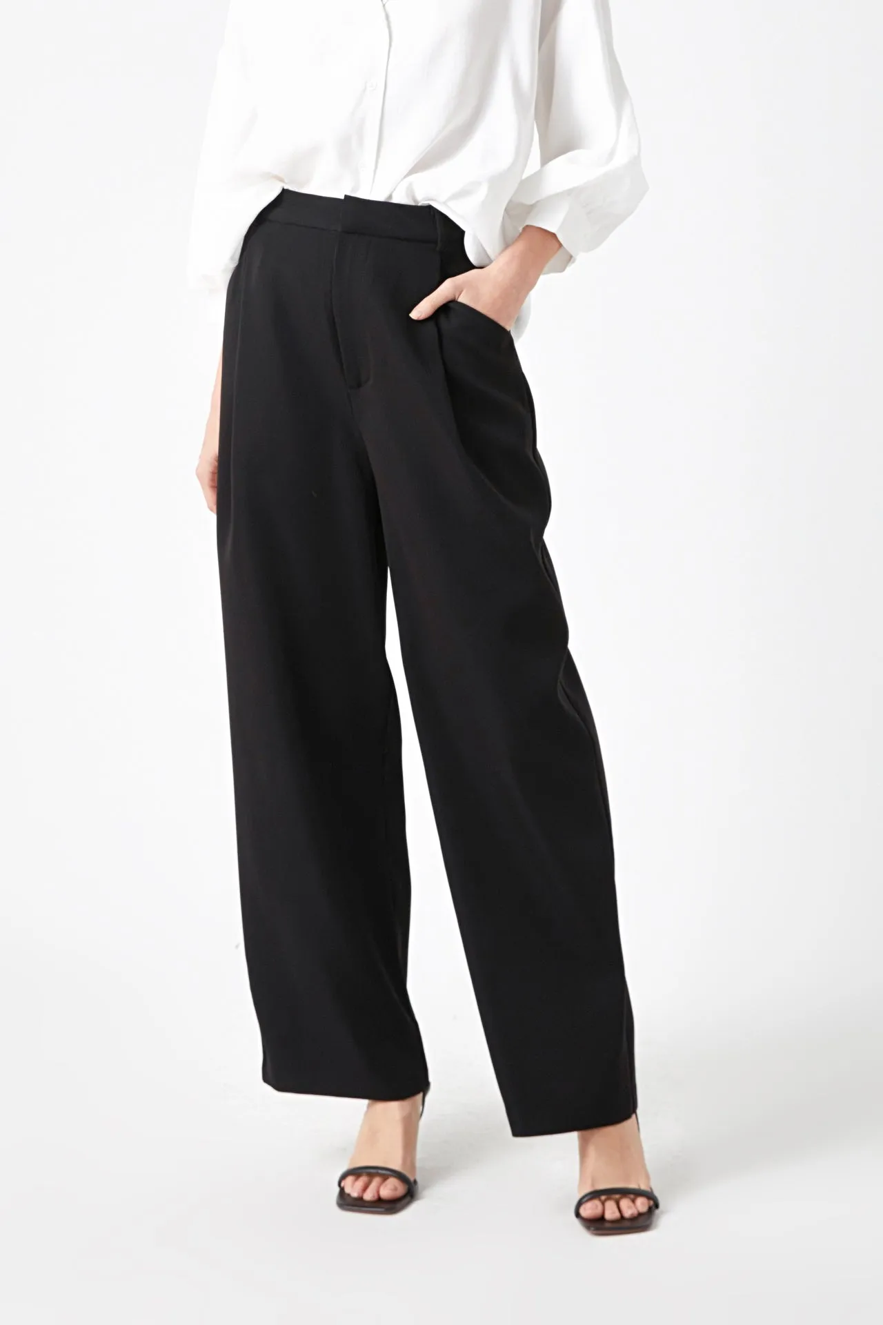 High-Waisted Suit Trousers