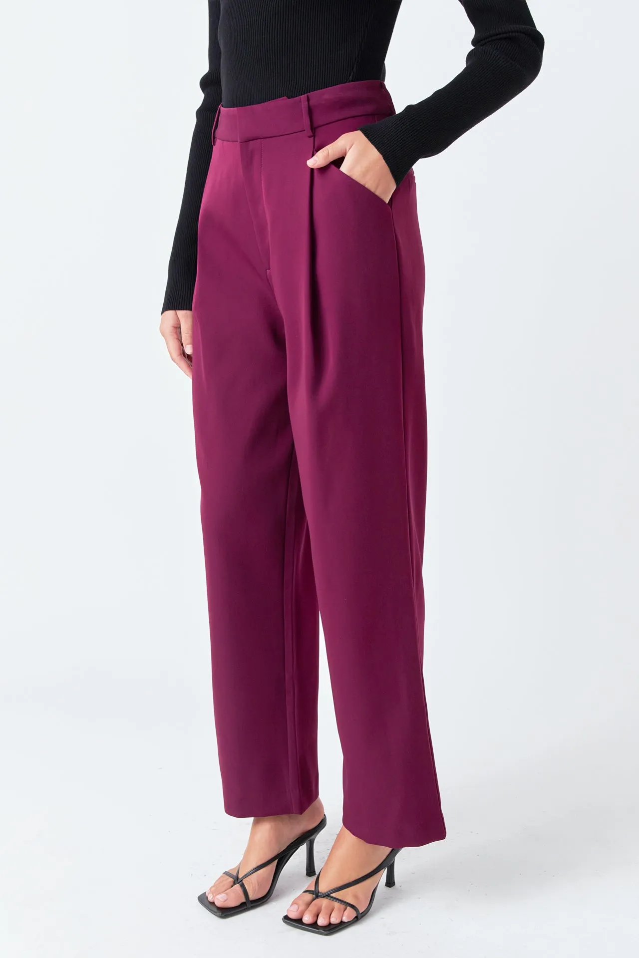 High-Waisted Suit Trousers