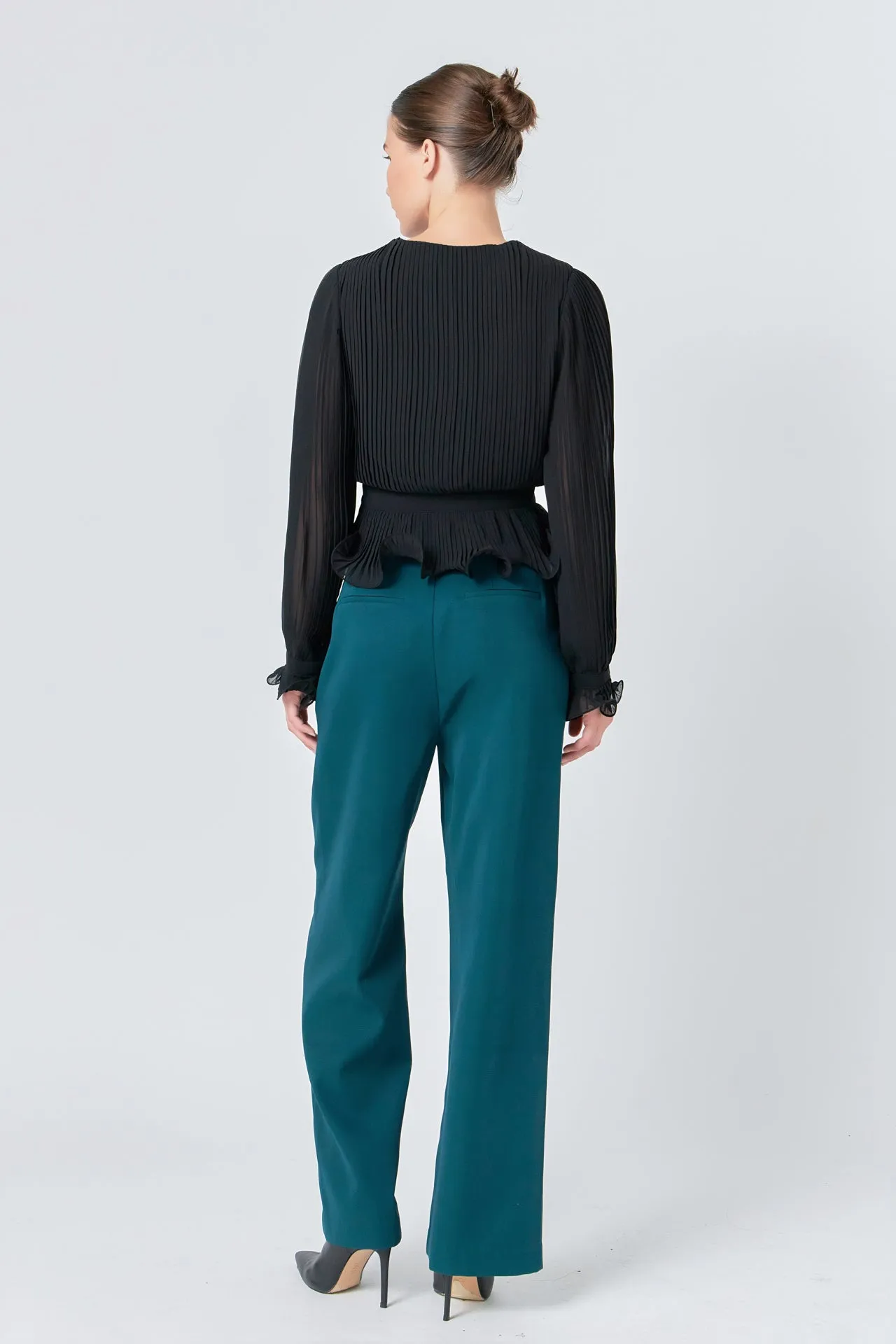 High-Waisted Suit Trousers