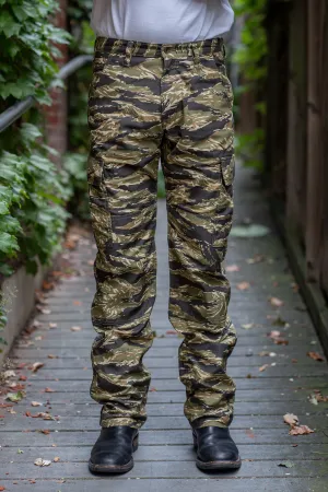 Iron Heart IH-737-TSC Satin Camouflage Cargo Pants - Tiger Stripe