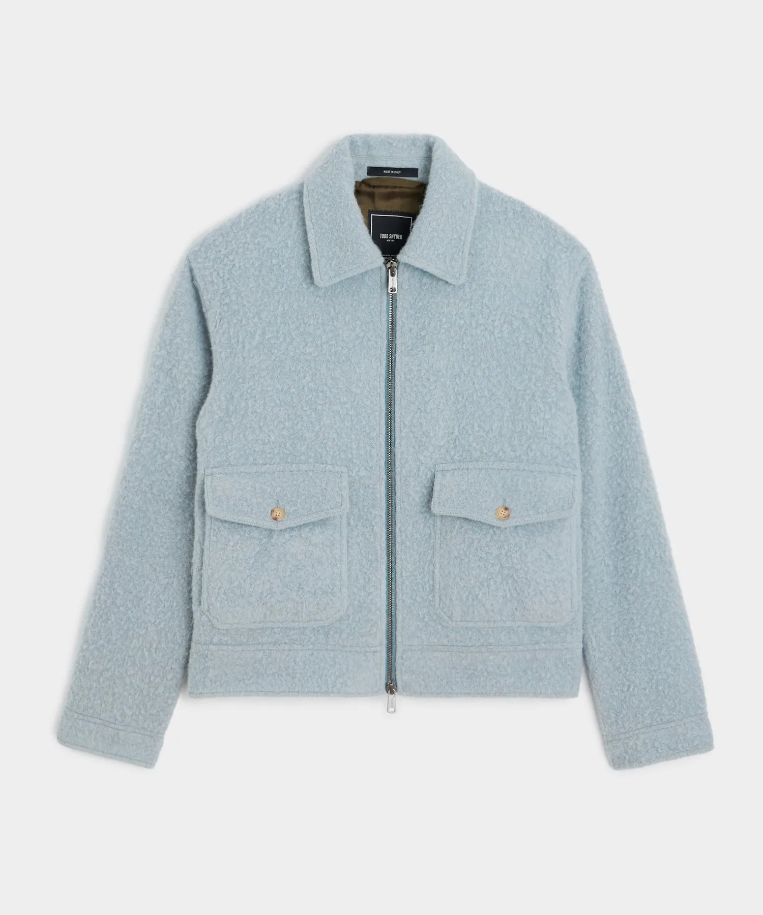 Italian Casentino Driving Jacket in Light Blue