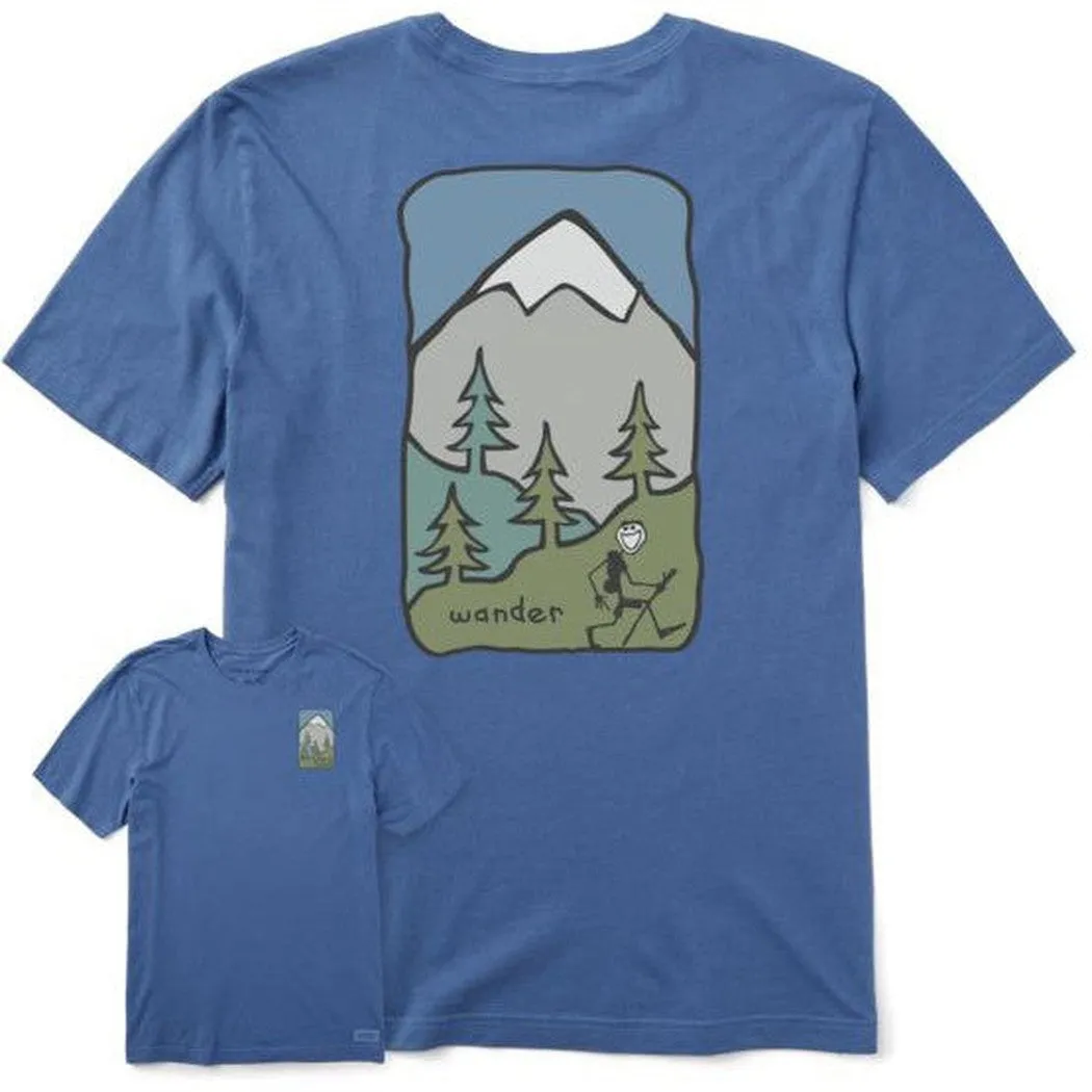 Life is Good Men's Quirky Wander Hike Short Sleeve Crusher Tee