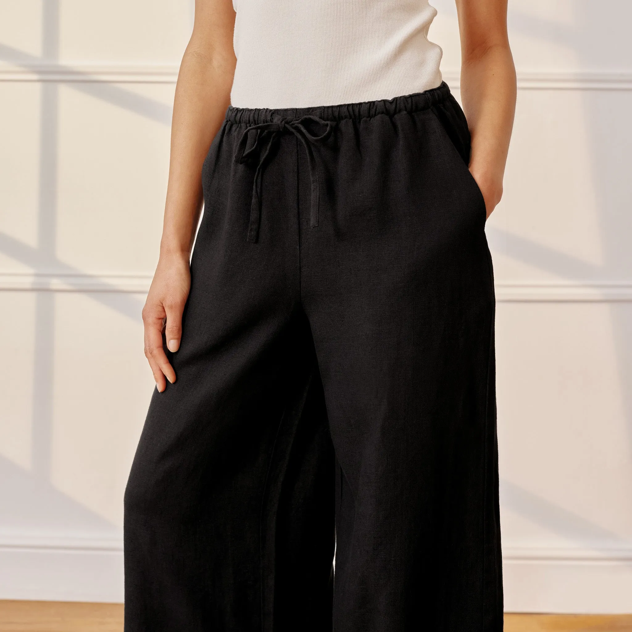 Linen Drawstring Trouser by Albaray