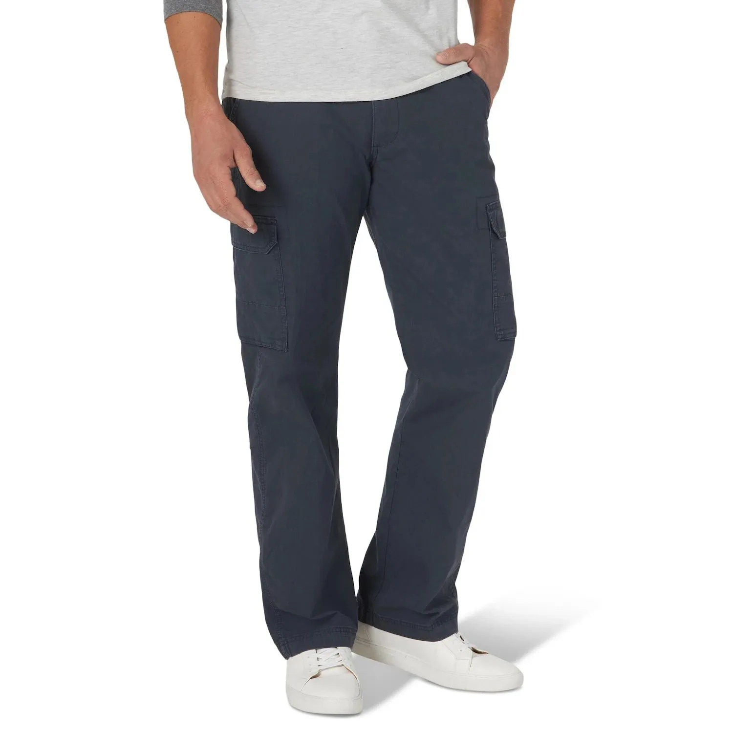 Men's Ripstop Wrangler Relaxed Cargo Pants, Blue