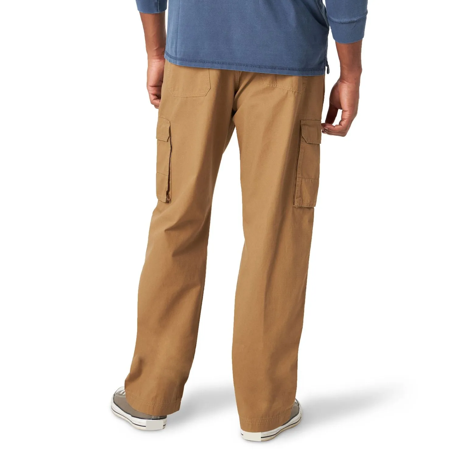 Men's Ripstop Wrangler Relaxed Cargo Pants, Blue