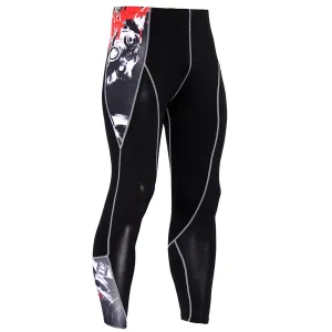 Motor City Madness Black No Gi BJJ Compression Leggings/Spats for Jiu Jitsu, MMA, Grappling and Wrestling