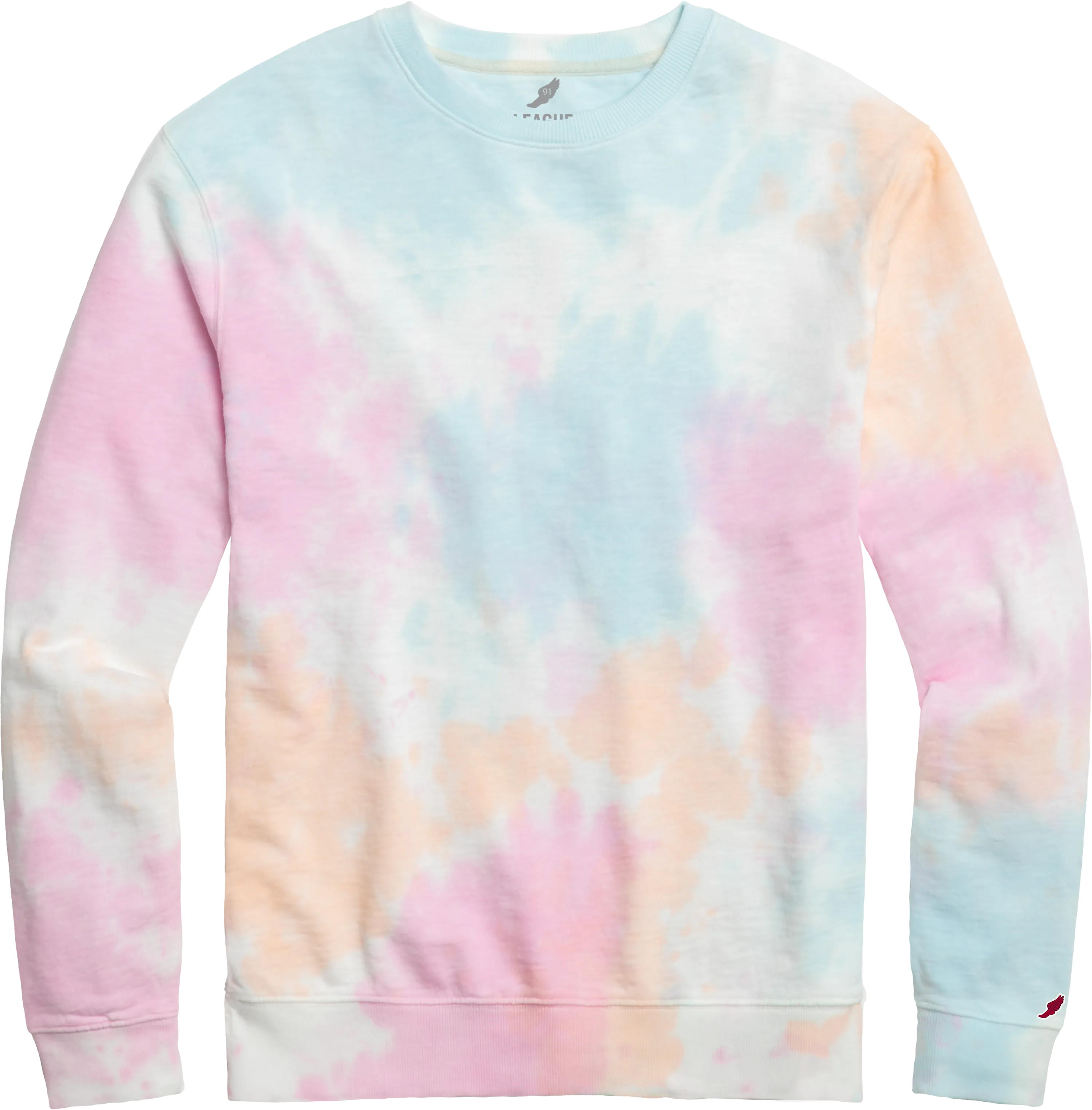 MU420TD Weathered Terry Tie Dye Crew