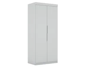 Mulberry 2.0 Sectional Modern Armoire Wardrobe Closet with 2 Drawers in White