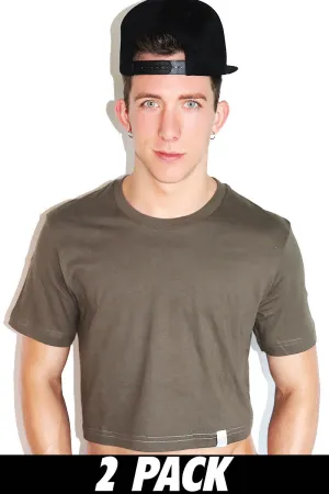 Multipack-Core Crop Tees-Military